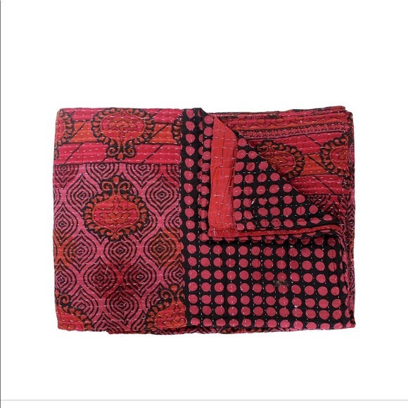 Melange Home Overdyed Kantha Throw - Picture 2 of 2